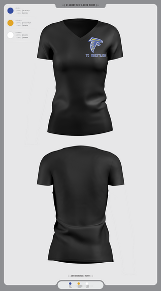 Womens Short Sleeve Vneck Shirt, Todd County High School Wrestling, Wrestling, Teamtime, Team time, sublimation, custom sports apparel, team uniforms, spirit wear, spiritwear, sports uniforms, custom shirts, team store, custom team store, fundraiser sports, apparel fundraiser