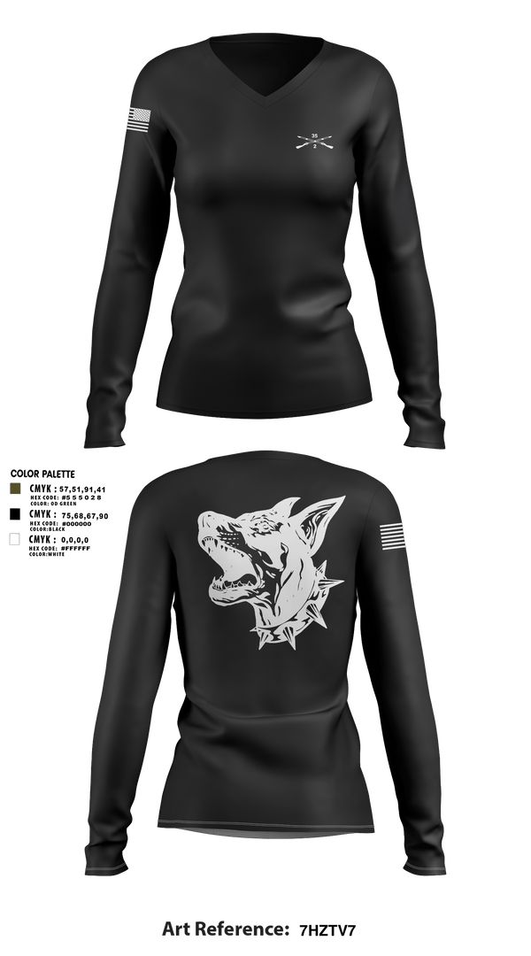 Womens Long Sleeve Vneck Shirt, Delta Co 2-35, , Teamtime, Team time, sublimation, custom sports apparel, team uniforms, spirit wear, spiritwear, sports uniforms, custom shirts, team store, custom team store, fundraiser sports, apparel fundraiser