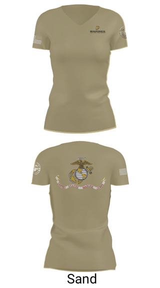 Womens Short Sleeve Vneck Shirt, U.S. Marine Corp, Marines, Teamtime, Team time, sublimation, custom sports apparel, team uniforms, spirit wear, spiritwear, sports uniforms, custom shirts, team store, custom team store, fundraiser sports, apparel fundraiser