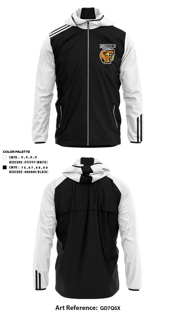 Windbreaker, Flushing High School Wrestling, Wrestling, Teamtime, Team time, sublimation, custom sports apparel, team uniforms, spirit wear, spiritwear, sports uniforms, custom shirts, team store, custom team store, fundraiser sports, apparel fundraiser