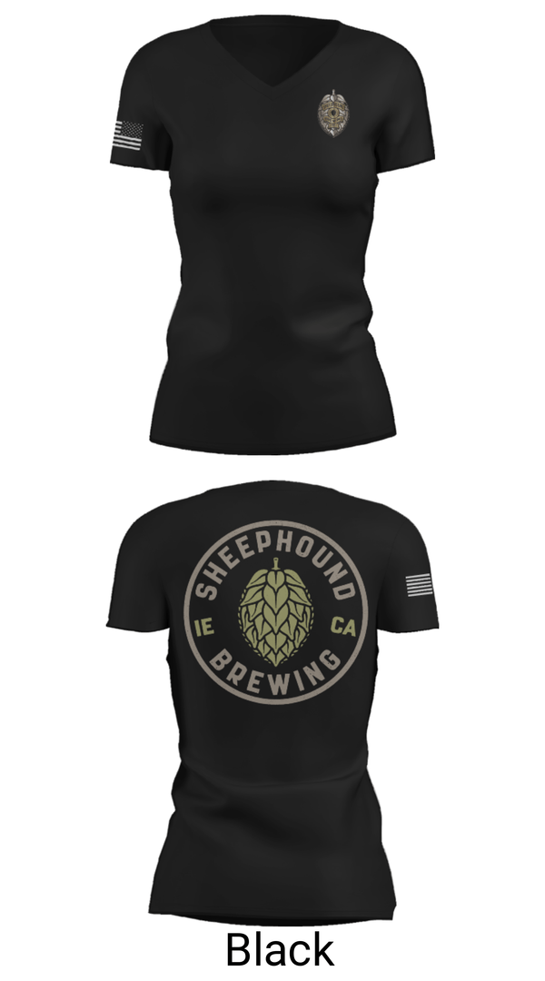 Womens Short Sleeve Vneck Shirt, Sheephound Brewing, , Teamtime, Team time, sublimation, custom sports apparel, team uniforms, spirit wear, spiritwear, sports uniforms, custom shirts, team store, custom team store, fundraiser sports, apparel fundraiser