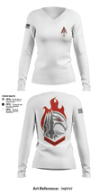A 3-43 24192338 Women's Long Sleeve V-neck Shirt - 8