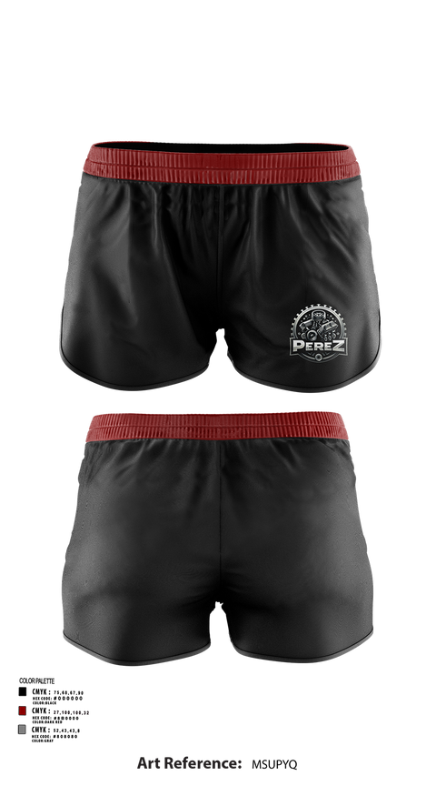 Womens Shorts, PÉREZ MOTORS, , Teamtime, Team time, sublimation, custom sports apparel, team uniforms, spirit wear, spiritwear, sports uniforms, custom shirts, team store, custom team store, fundraiser sports, apparel fundraiser