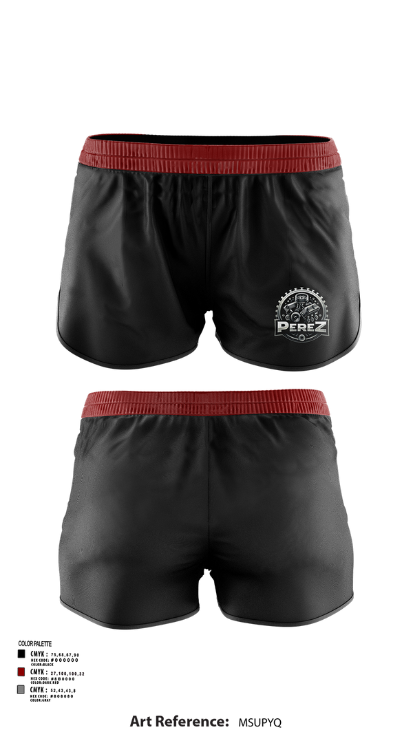 Womens Shorts, PÉREZ MOTORS, , Teamtime, Team time, sublimation, custom sports apparel, team uniforms, spirit wear, spiritwear, sports uniforms, custom shirts, team store, custom team store, fundraiser sports, apparel fundraiser
