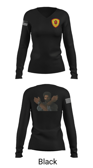 Women's Long Sleeve Vneck Shirt, 10th Marine Regiment, Marines, Teamtime, Team time, sublimation, custom sports apparel, team uniforms, spirit wear, spiritwear, sports uniforms, custom shirts, team store, custom team store, fundraiser sports, apparel fundraiser