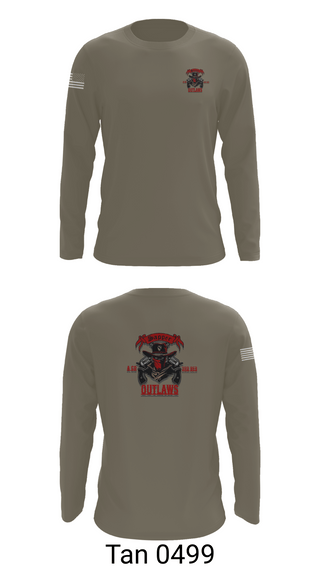 Long Sleeve Performance Shirt, 1st Cav 3rd BEB ACO “Outlaw”, , Teamtime, Team time, sublimation, custom sports apparel, team uniforms, spirit wear, spiritwear, sports uniforms, custom shirts, team store, custom team store, fundraiser sports, apparel fundraiser