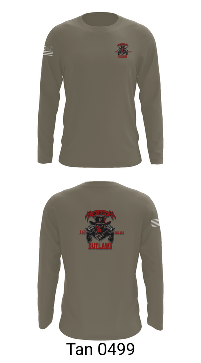 1st Cav 3rd BEB ACO “Outlaw” 26050873 Long Sleeve Performance Shirt 66