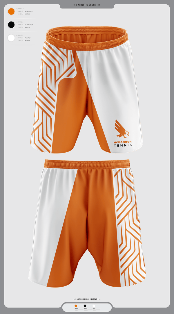 Athletic Shorts With Pockets, Mcdonogh Girls Tennis, Tennis, Teamtime, Team time, sublimation, custom sports apparel, team uniforms, spirit wear, spiritwear, sports uniforms, custom shirts, team store, custom team store, fundraiser sports, apparel fundraiser
