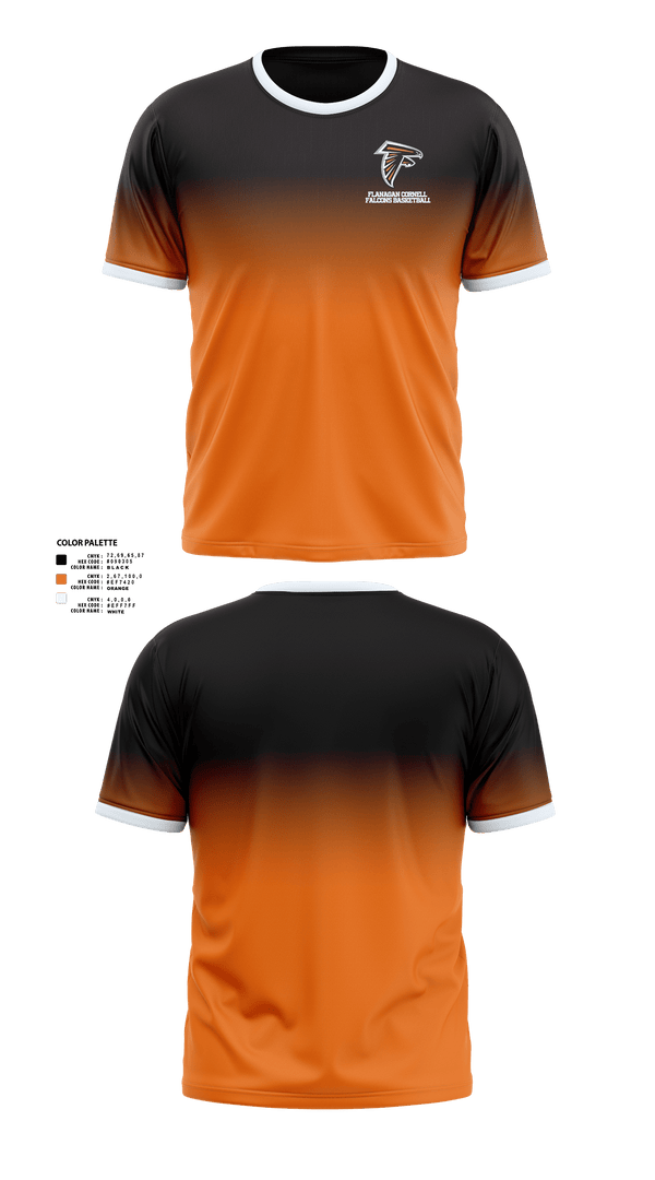 Short Sleeve Performance Shirt, Flanagan Cornell Falcons Basketball, Men's Basketball, Teamtime, Team time, sublimation, custom sports apparel, team uniforms, spirit wear, spiritwear, sports uniforms, custom shirts, team store, custom team store, fundraiser sports, apparel fundraiser