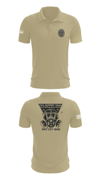 61st CST 56297636 Short Sleeve Performance Polo - 87