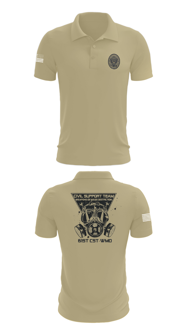 Short Sleeve Performance Polo, 61st CST, Army, Teamtime, Team time, sublimation, custom sports apparel, team uniforms, spirit wear, spiritwear, sports uniforms, custom shirts, team store, custom team store, fundraiser sports, apparel fundraiser