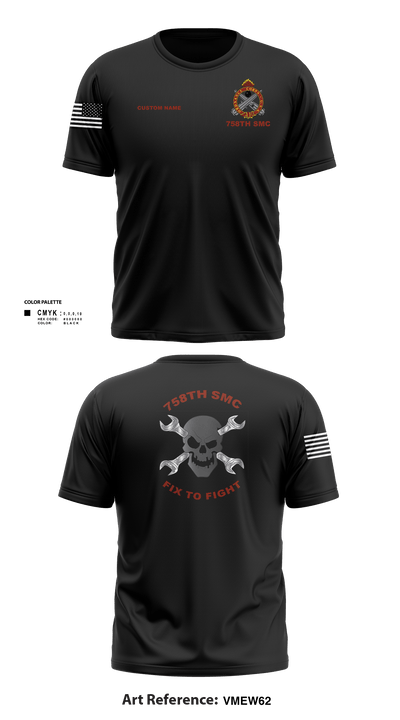758th SMC 429395 Short Sleeve Performance Shirt - 7
