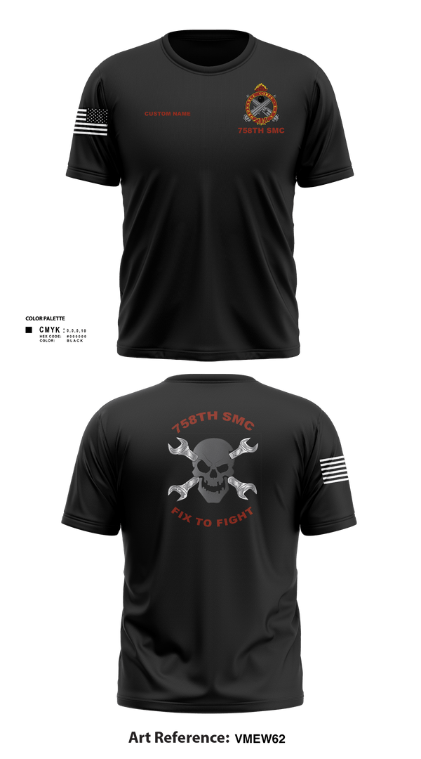 Short Sleeve Performance Shirt, 758th SMC, Army, Teamtime, Team time, sublimation, custom sports apparel, team uniforms, spirit wear, spiritwear, sports uniforms, custom shirts, team store, custom team store, fundraiser sports, apparel fundraiser