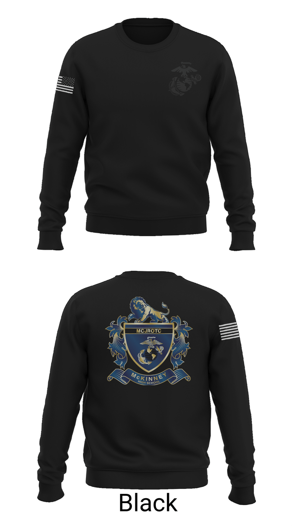 Crew Neck Sweatshirt, MHS MCJROTC, Marines, Teamtime, Team time, sublimation, custom sports apparel, team uniforms, spirit wear, spiritwear, sports uniforms, custom shirts, team store, custom team store, fundraiser sports, apparel fundraiser