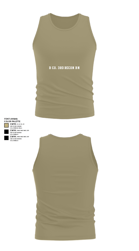 Tank Top, B Co. 3rd Recon Bn, Marines, Teamtime, Team time, sublimation, custom sports apparel, team uniforms, spirit wear, spiritwear, sports uniforms, custom shirts, team store, custom team store, fundraiser sports, apparel fundraiser