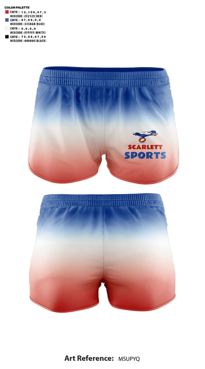 Scarlett Middle School Cross Country 8985739 Women's Shorts - 41