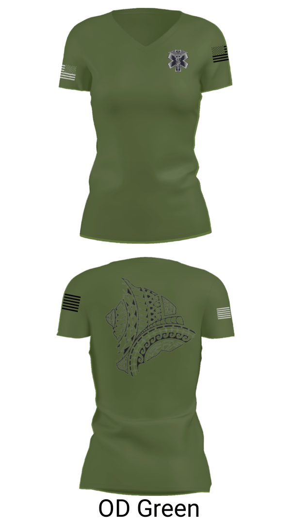 Women's Short Sleeve Vneck Shirt, MEDICS, National Guard, Teamtime, Team time, sublimation, custom sports apparel, team uniforms, spirit wear, spiritwear, sports uniforms, custom shirts, team store, custom team store, fundraiser sports, apparel fundraiser