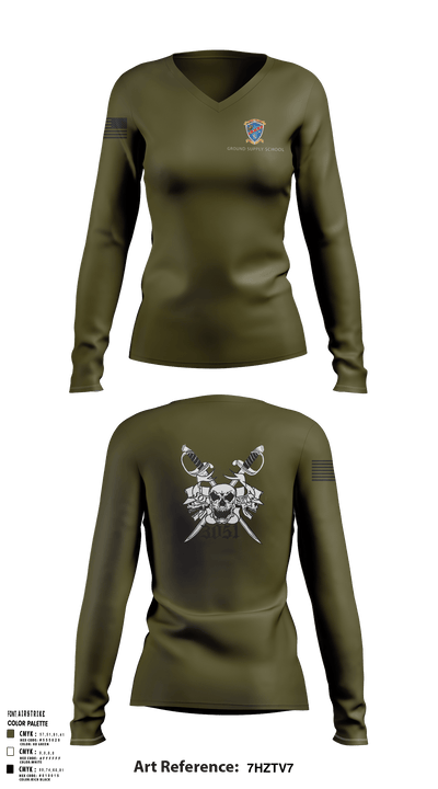 SCMIC MTT 31466720 Women's Long Sleeve V-neck Shirt - 1