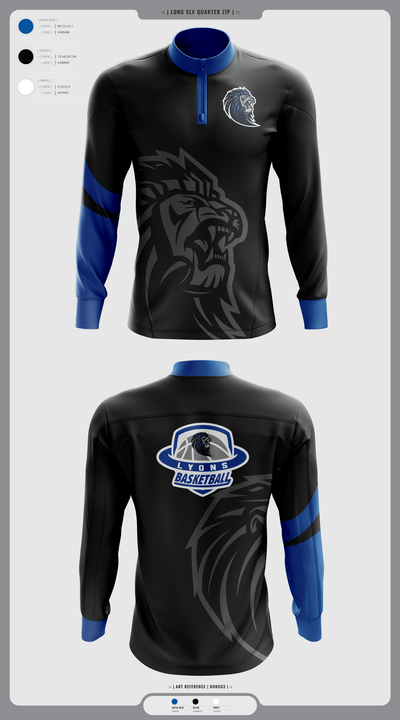 Lyons Middle School Basketball 91103504 Quarter Zip Jacket - 2