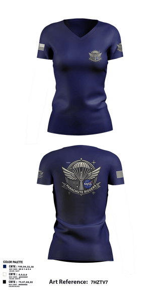Womens Short Sleeve Vneck Shirt, NASA PARACHUTE RIGGERS, , Teamtime, Team time, sublimation, custom sports apparel, team uniforms, spirit wear, spiritwear, sports uniforms, custom shirts, team store, custom team store, fundraiser sports, apparel fundraiser