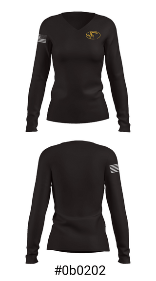 Women's Long Sleeve Vneck Shirt, University of Missouri, Spirit Store, Teamtime, Team time, sublimation, custom sports apparel, team uniforms, spirit wear, spiritwear, sports uniforms, custom shirts, team store, custom team store, fundraiser sports, apparel fundraiser