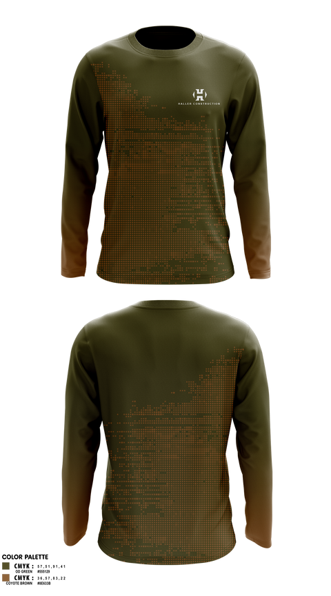 Long Sleeve Performance Shirt, Haller Construction LLC, , Teamtime, Team time, sublimation, custom sports apparel, team uniforms, spirit wear, spiritwear, sports uniforms, custom shirts, team store, custom team store, fundraiser sports, apparel fundraiser