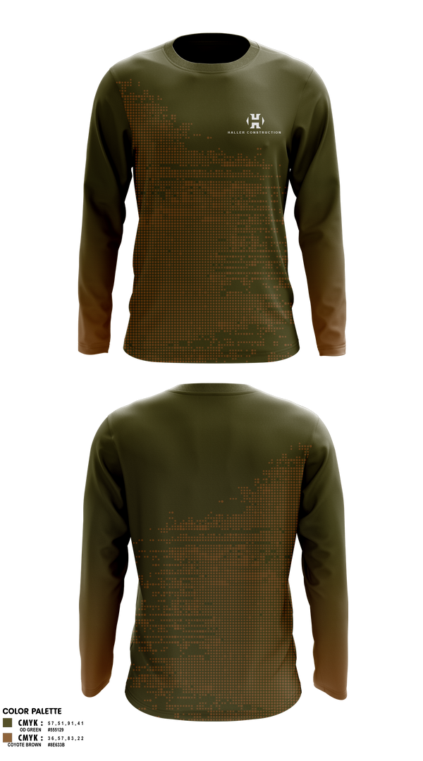 Long Sleeve Performance Shirt, Haller Construction LLC, , Teamtime, Team time, sublimation, custom sports apparel, team uniforms, spirit wear, spiritwear, sports uniforms, custom shirts, team store, custom team store, fundraiser sports, apparel fundraiser