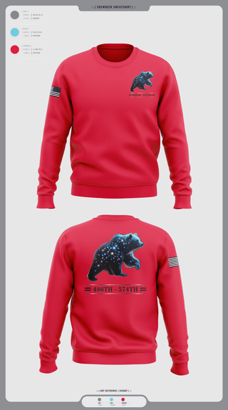 Crew Neck Sweatshirt, 486th/574th, , Teamtime, Team time, sublimation, custom sports apparel, team uniforms, spirit wear, spiritwear, sports uniforms, custom shirts, team store, custom team store, fundraiser sports, apparel fundraiser