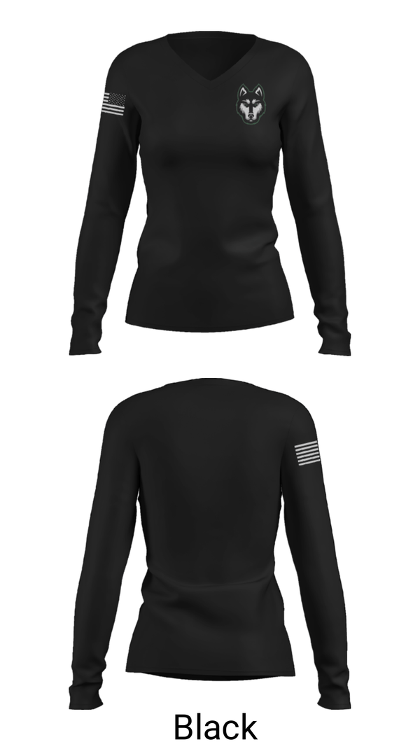 Womens Long Sleeve Vneck Shirt, Hartford High School Cheer, Cheer, Teamtime, Team time, sublimation, custom sports apparel, team uniforms, spirit wear, spiritwear, sports uniforms, custom shirts, team store, custom team store, fundraiser sports, apparel fundraiser