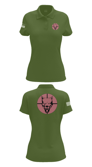 Womens Short Sleeve Performance Polo, Hellhound PLT, A CO, 2-8 CAV, , Teamtime, Team time, sublimation, custom sports apparel, team uniforms, spirit wear, spiritwear, sports uniforms, custom shirts, team store, custom team store, fundraiser sports, apparel fundraiser