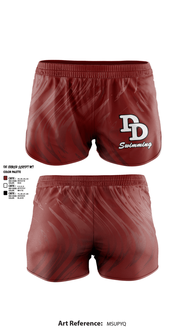 Womens Shorts, David Douglas High School Swimming, Swimming, Teamtime, Team time, sublimation, custom sports apparel, team uniforms, spirit wear, spiritwear, sports uniforms, custom shirts, team store, custom team store, fundraiser sports, apparel fundraiser