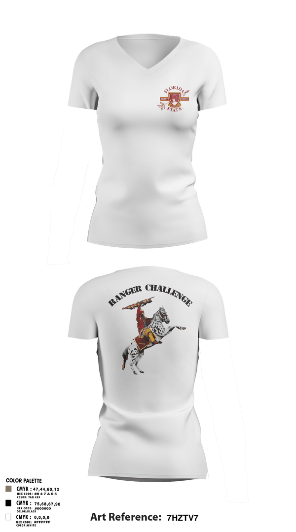Women's Short Sleeve Vneck Shirt, FSU ROTC, Army, Teamtime, Team time, sublimation, custom sports apparel, team uniforms, spirit wear, spiritwear, sports uniforms, custom shirts, team store, custom team store, fundraiser sports, apparel fundraiser