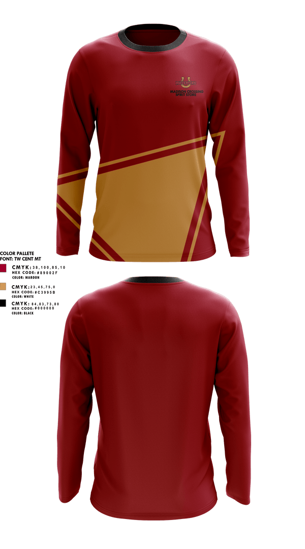 Long Sleeve Performance Shirt, Madison Crossing Elementary, Spirit Store, Teamtime, Team time, sublimation, custom sports apparel, team uniforms, spirit wear, spiritwear, sports uniforms, custom shirts, team store, custom team store, fundraiser sports, apparel fundraiser