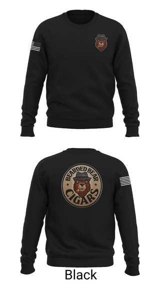 Crew Neck Sweatshirt, Bearded Bear Cigars, , Teamtime, Team time, sublimation, custom sports apparel, team uniforms, spirit wear, spiritwear, sports uniforms, custom shirts, team store, custom team store, fundraiser sports, apparel fundraiser