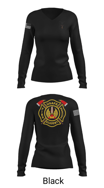 435th CTS 2997096 Women's Long Sleeve V-neck Shirt - 37