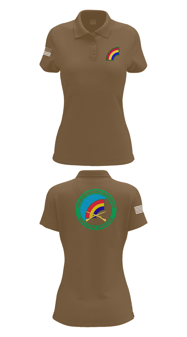 Womens Short Sleeve Performance Polo, 42nd ID, Army, Teamtime, Team time, sublimation, custom sports apparel, team uniforms, spirit wear, spiritwear, sports uniforms, custom shirts, team store, custom team store, fundraiser sports, apparel fundraiser
