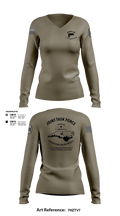 Charlie Company 230th Brigade Support Battalion Women's Long Sleeve V-neck Shirt - 4