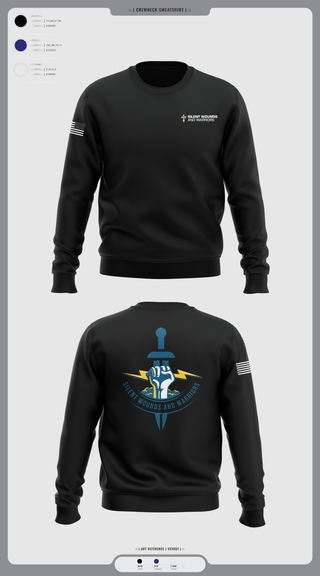 Crew Neck Sweatshirt, Silent Wounds and Warriors Foundation, , Teamtime, Team time, sublimation, custom sports apparel, team uniforms, spirit wear, spiritwear, sports uniforms, custom shirts, team store, custom team store, fundraiser sports, apparel fundraiser