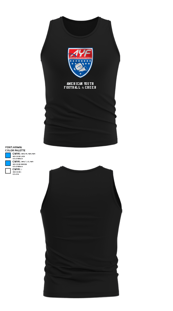 Tank Top, American Youth Football & Cheer, Football, Teamtime, Team time, sublimation, custom sports apparel, team uniforms, spirit wear, spiritwear, sports uniforms, custom shirts, team store, custom team store, fundraiser sports, apparel fundraiser