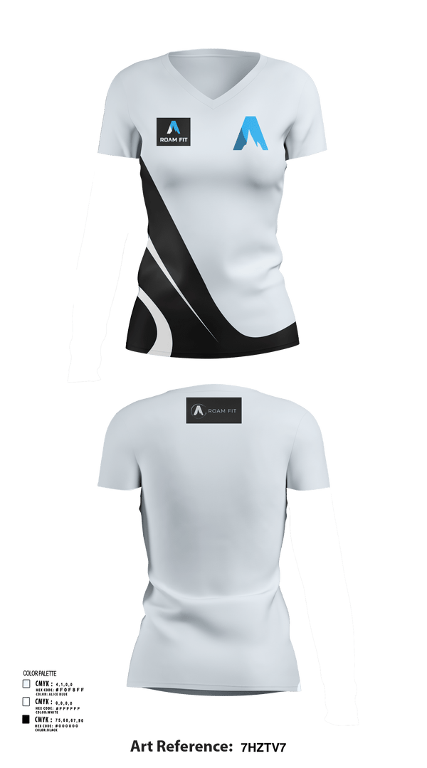 Womens Short Sleeve Vneck Shirt, Roam FIT, , Teamtime, Team time, sublimation, custom sports apparel, team uniforms, spirit wear, spiritwear, sports uniforms, custom shirts, team store, custom team store, fundraiser sports, apparel fundraiser