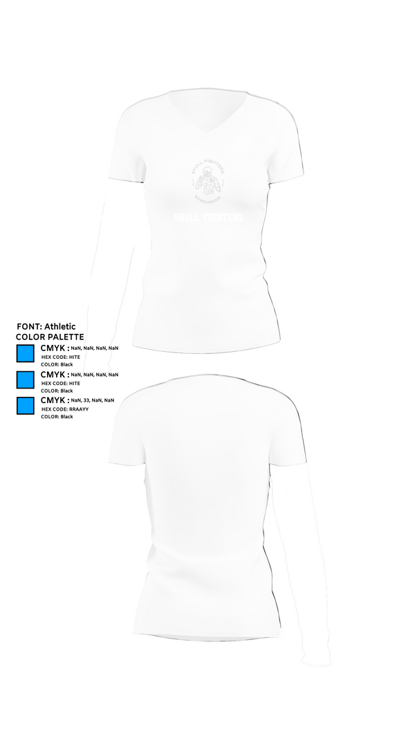 Womens Short Sleeve Vneck Shirt, Skull Fighters, Wrestling, Teamtime, Team time, sublimation, custom sports apparel, team uniforms, spirit wear, spiritwear, sports uniforms, custom shirts, team store, custom team store, fundraiser sports, apparel fundraiser