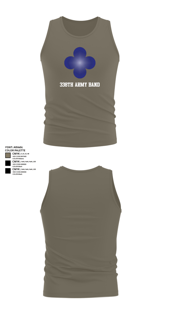 Tank Top, 338th Army Band, Army, Teamtime, Team time, sublimation, custom sports apparel, team uniforms, spirit wear, spiritwear, sports uniforms, custom shirts, team store, custom team store, fundraiser sports, apparel fundraiser