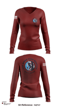 The Moss Tree Service 86074742 Women's Long Sleeve V-neck Shirt - 101