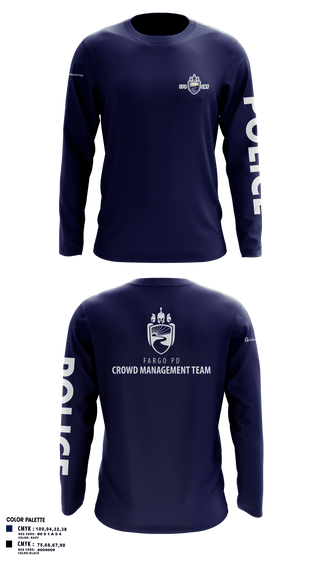 Long Sleeve Performance Shirt, Fargo PD CMT, Police, Teamtime, Team time, sublimation, custom sports apparel, team uniforms, spirit wear, spiritwear, sports uniforms, custom shirts, team store, custom team store, fundraiser sports, apparel fundraiser