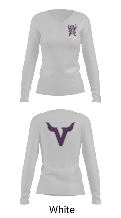 Valencia High School Basketball 51770721 Women's Long Sleeve V-neck Shirt - 16