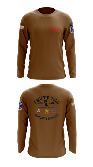 Long Sleeve Performance Shirt, Bravo bulls3-6 fa, Army, Teamtime, Team time, sublimation, custom sports apparel, team uniforms, spirit wear, spiritwear, sports uniforms, custom shirts, team store, custom team store, fundraiser sports, apparel fundraiser