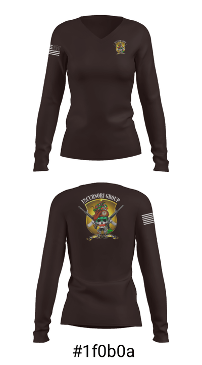 Incursori 53152298 Women's Long Sleeve V-neck Shirt - 10