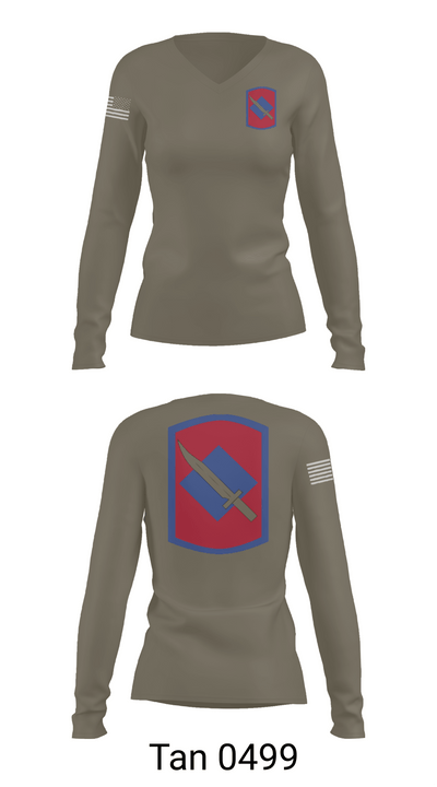 39th Infantry Brigade 34515329 Women's Long Sleeve V-neck Shirt - 77