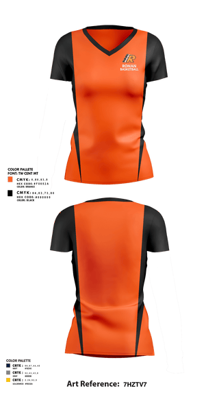 Womens Short Sleeve Vneck Shirt, Ronan High School Basketball, Women's Basketball, Teamtime, Team time, sublimation, custom sports apparel, team uniforms, spirit wear, spiritwear, sports uniforms, custom shirts, team store, custom team store, fundraiser sports, apparel fundraiser