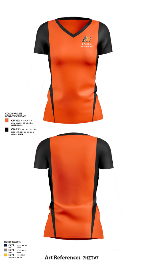 Womens Short Sleeve Vneck Shirt, Ronan High School Basketball, Women's Basketball, Teamtime, Team time, sublimation, custom sports apparel, team uniforms, spirit wear, spiritwear, sports uniforms, custom shirts, team store, custom team store, fundraiser sports, apparel fundraiser